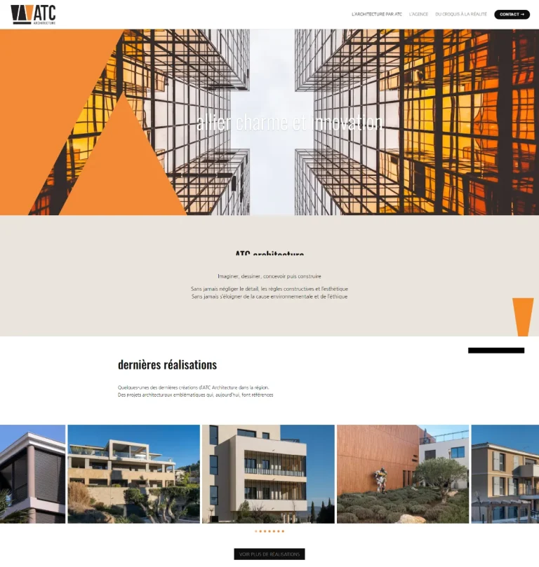 Site ATC Architecture réalisé par MIDI MOINS DIX