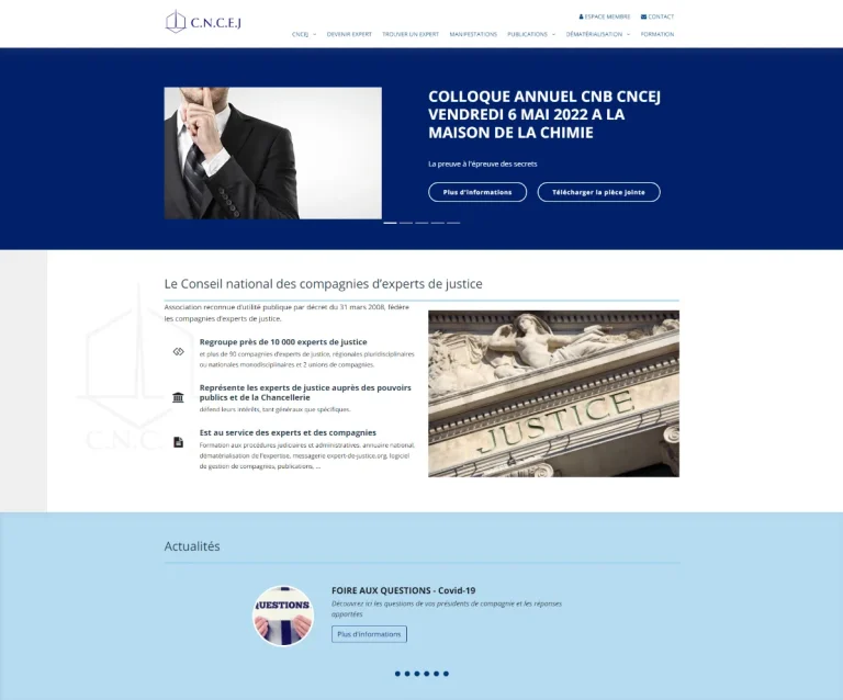 Site CNCEJ réalisé par MIDI MOINS DIX