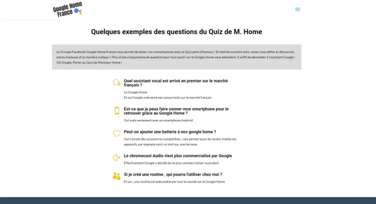 Site Google Home France réalisé par MIDI MOINS DIX