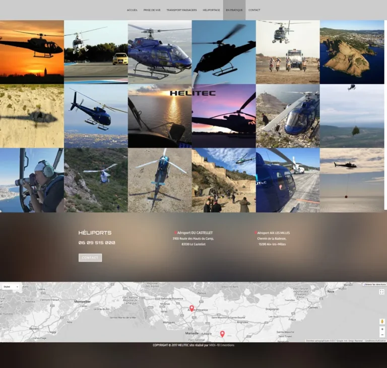 Site Helitec réalisé par MIDI MOINS DIX