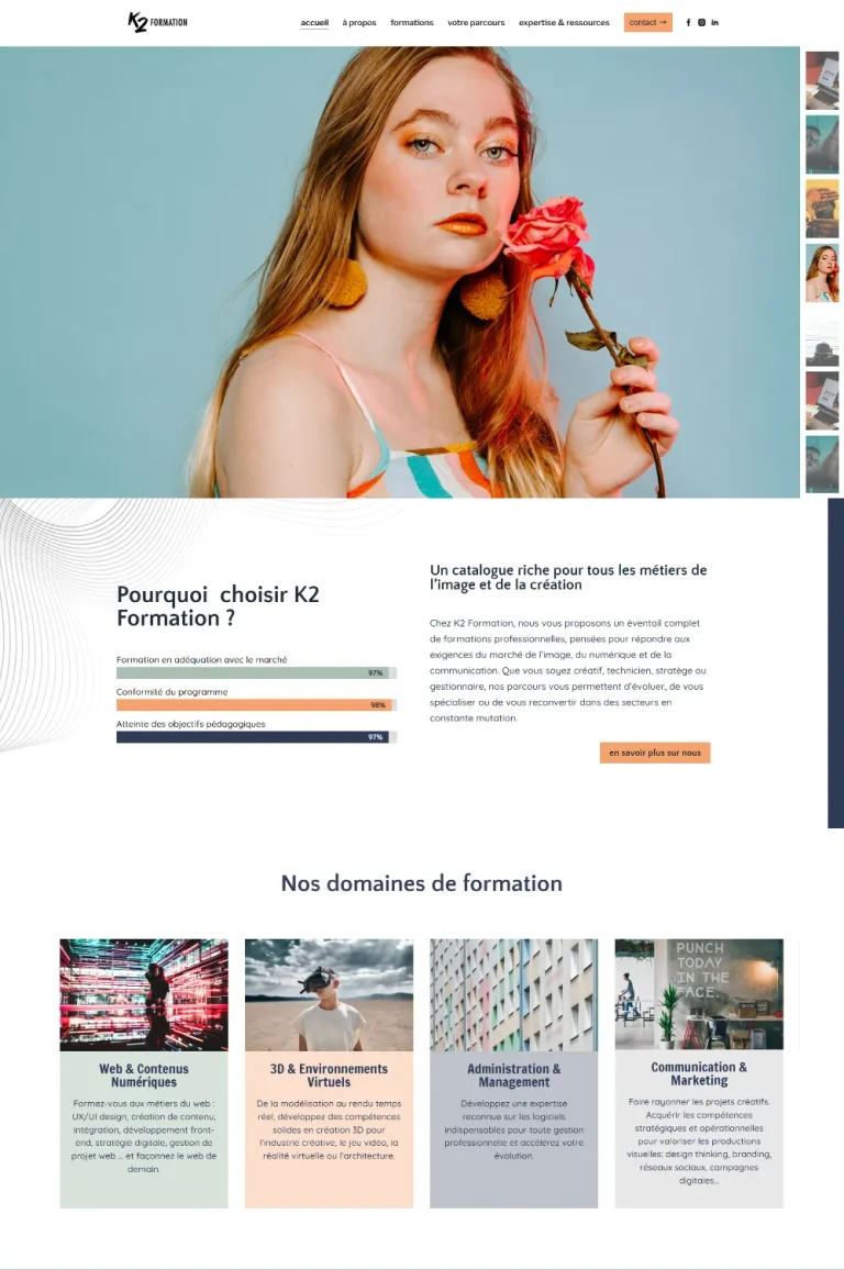 Site K2 Formation réalisé par MIDI MOINS DIX