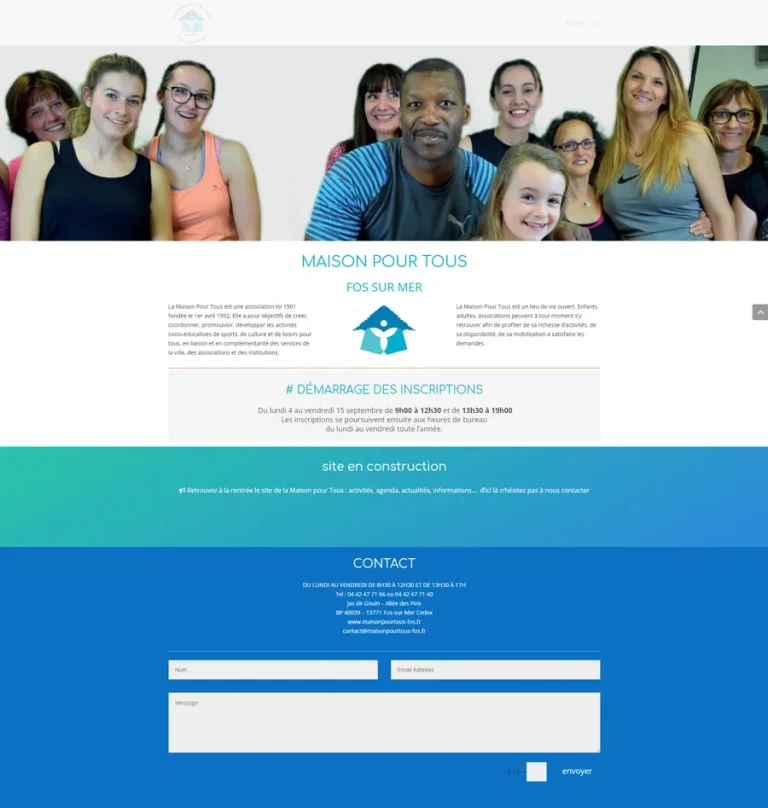 Site Maison Pour Tous Fos réalisé par MIDI MOINS DIX