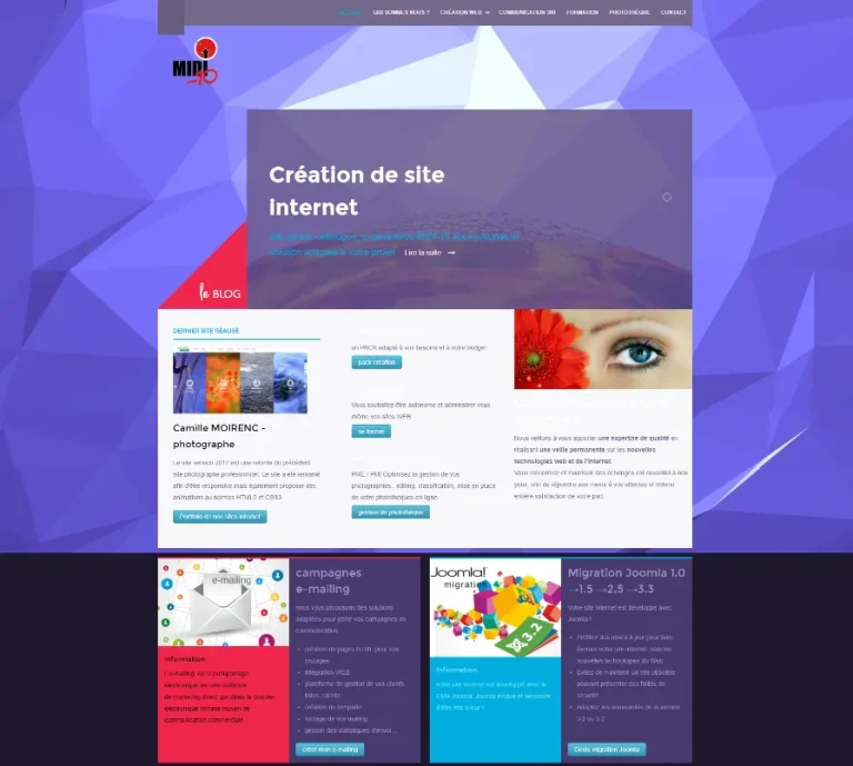 Site MIDI MOINS DIX réalisé par MIDI MOINS DIX