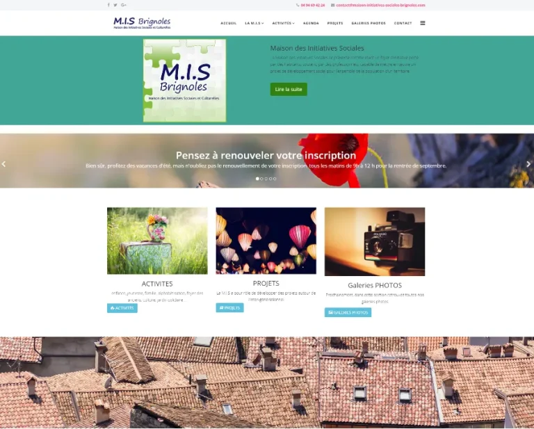 Site MIS Brignoles réalisé par MIDI MOINS DIX