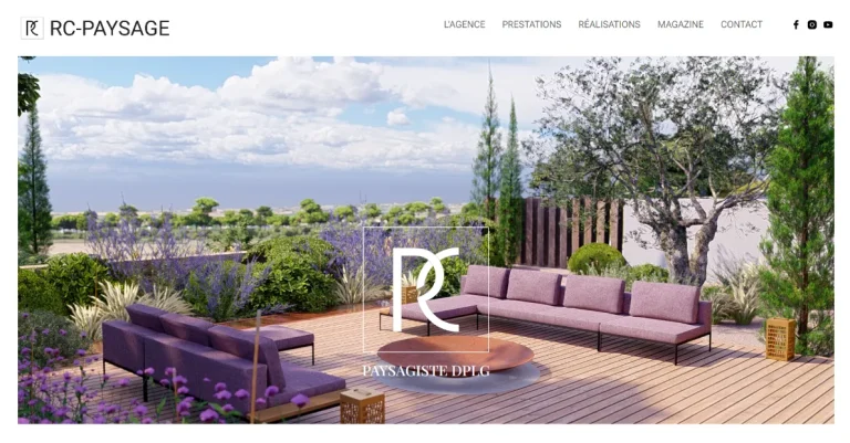 Site RC Paysage réalisé par MIDI MOINS DIX