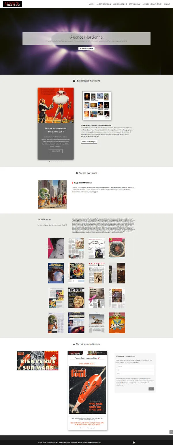 Site Agence Martienne réalisé par MIDI MOINS DIX