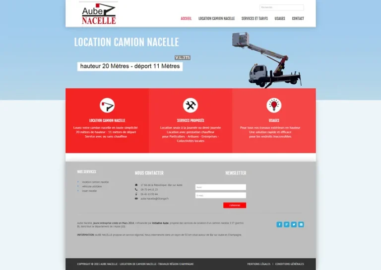 Site Aube Nacelle réalisé par MIDI MOINS DIX