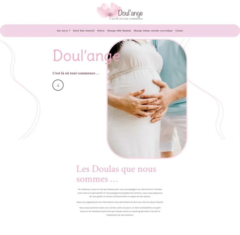 Site Doul’ange réalisé par MIDI MOINS DIX