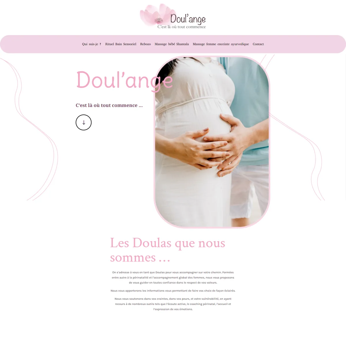 Site Doul’ange réalisé par MIDI MOINS DIX