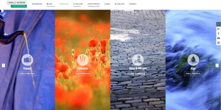 Site Camille Moirenc réalisé par MIDI MOINS DIX