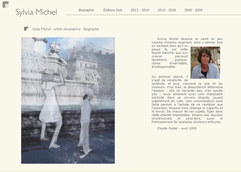 Site Sylvia Michel réalisé par MIDI MOINS DIX